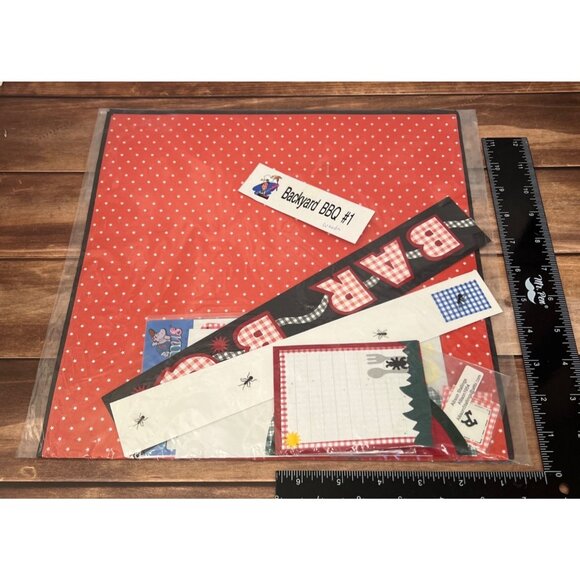 Handmade Backyard BBQ-Themed Scrapbooking Kit - Picture 1 of 5